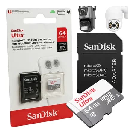 Foto de Cartão Memória Micro Sd Tf 64gb Original P/ Câmera Segurança