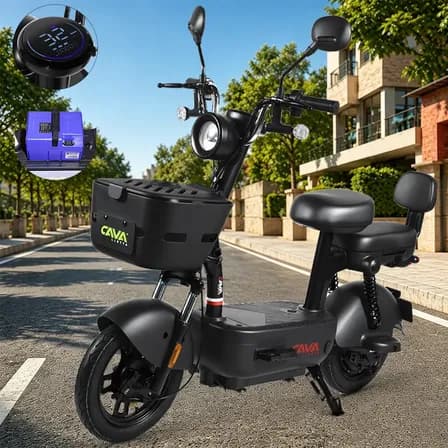Foto de Bicicleta Elétrica Cavalletta C3 Removível Lítio 75km 800w Preto