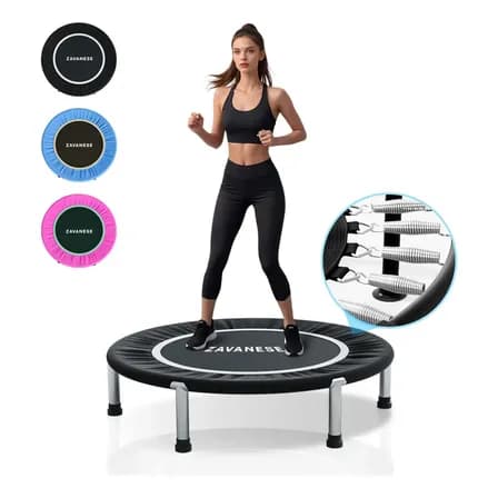 Foto de Trampolim Jump Profissional Com Capa Saia Diâmetro 1 M 200kg Preto