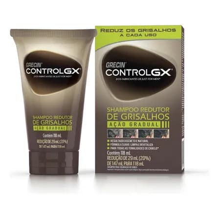Foto de Shampoo Redutor de Grisalhos Grecin Control GX Para Todas os Tons Cabelo 118ml