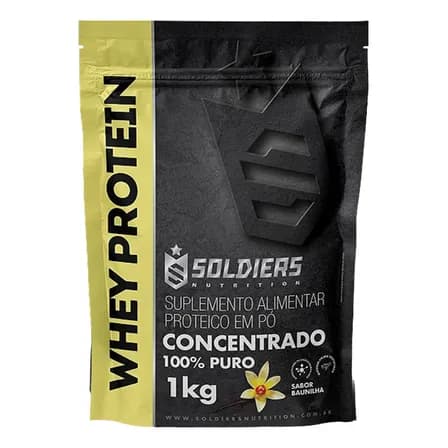 Foto de Whey Protein Concentrado 1Kg Sabor Baunilha Soldiers Nutrition