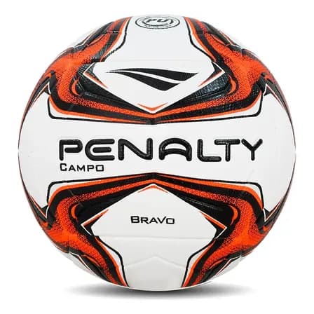 Foto de Bola Futebol Campo Penalty Bravo XXIV Laminado PU Ultra Fusion Câmara 6D Oficial Tamanho 5 Alta Durabilidade Controle Precisão Treino e Jogos em Gramado