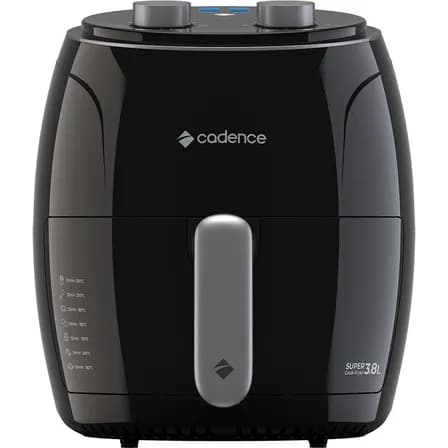 Foto de Fritadeira Sem Óleo Super Cook Fryer Frt410 3,8l Cadence Cor Preto