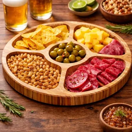 Foto de Petisqueira Tramontina Premium Bandeja Tábua Servir Marrom