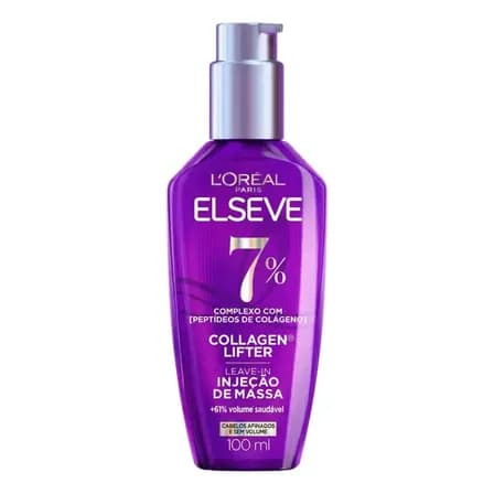 Foto de L'oréal Paris Elseve Collagen Lifter Leave-in Sérum Capilar Para Cabelos Finos Injeção de Massa com Peptídeos de Colágeno Aumenta o Volume em 61% e Encorpa os Fios por 72h 100ml