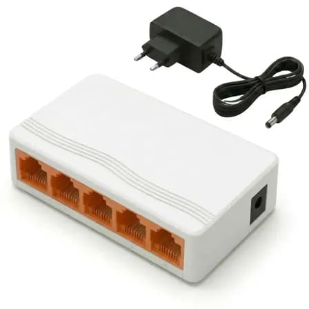Foto de Switch 5 Portas RJ45 1000 Mbps Gigabit De Rede Plug And Play Compacto Alta Velocidade Bivolt
