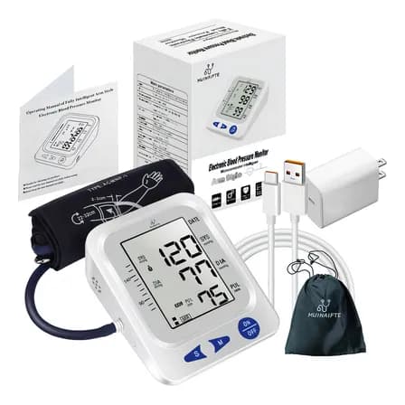 Foto de Monitor de Pressão Arterial Automático MUINAIFTE de Braço com Carregador e Tela Grande