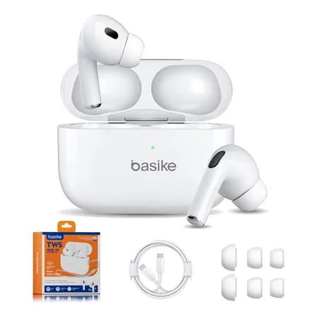 Foto de Basike Fone De Ouvido Sem Fio Bluetooth Para Bluetooth 5.3 Branco