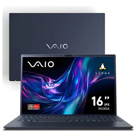 Foto de Notebook Vaio Fe16 Amd Ryzen 7 5825u Linux 8gb RAM 512gb Ssd Wi-Fi 6 Tela 16" Ips Wuxga Antirreflexo - Cinza Grafite Vjfe69f11xb0321h - Permite upgrade de memória RAM e SSD