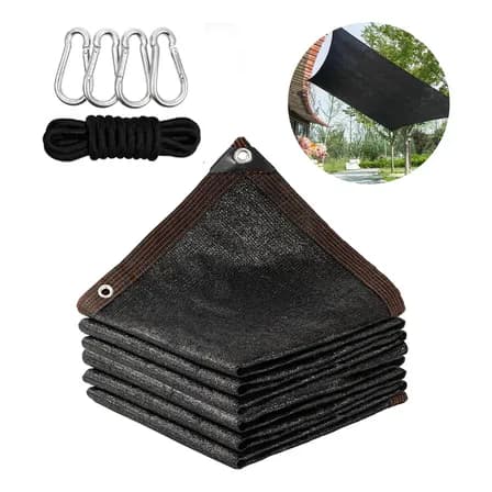 Foto de Toldo Tela Sombrite 95% Lona Uv Toldo Para Garagem Proteção Preto 6m