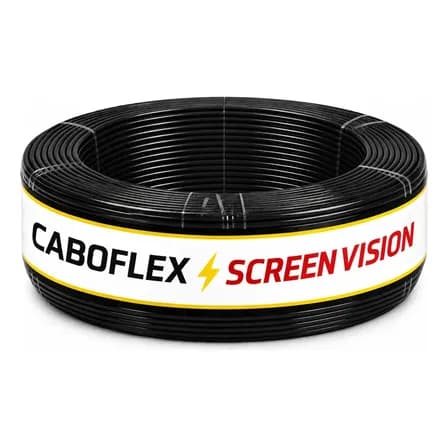 Foto de Fio 10mm Cabo Flexível Rolo Com 100 metros Elétrico 750v Cor Preto Marca Screen Vision
