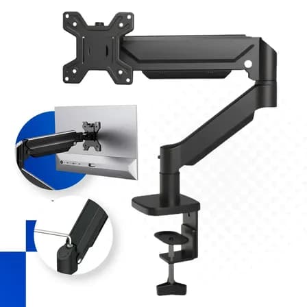 Foto de Suporte para Monitores Articulado de Mesa de 12" a 32" com Pistão a Gás Ergonômico