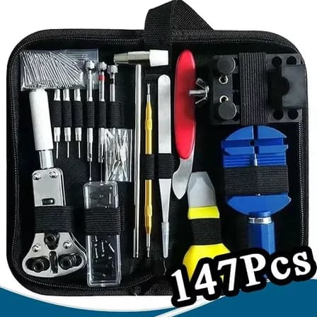 Foto de Kit Relojoeiro 147pcs Ferramentas Reparo Conserto Relógios