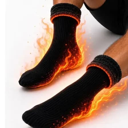 Foto de Kit 6 Pares Meias Térmicas Quentes Masculino Neve Sortido Liso Único