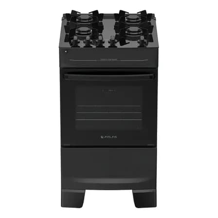 Foto de Fogão 4 Bocas Atlas Mônaco Top Glass Automático Mesa De Vidro Preto