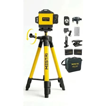 Foto de Kit Nível a Laser 3D MESTRI 12 Linhas Verde com Tripé Profissional