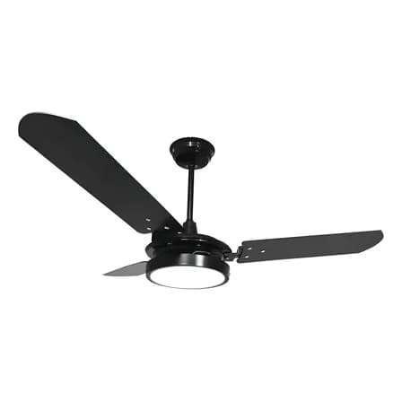 Foto de Ventilador de Teto Ventex Valen LED 3 Pás MDF Preto 1.1m Diâmetro Silencioso