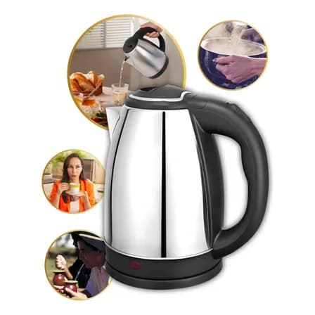 Foto de Chaleira Elétrica Inox Chá Café Chimarrão Jarra Automática Aço Inoxidável 127v