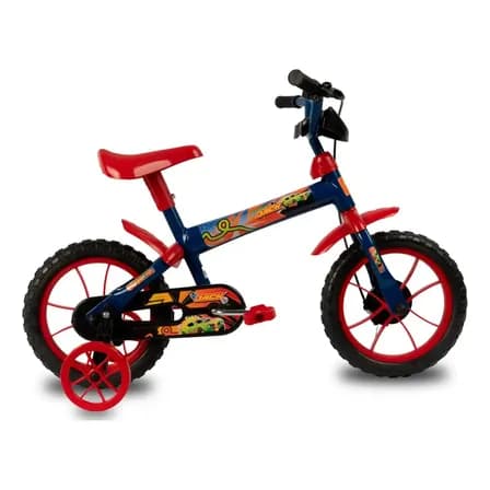 Foto de Bicicleta infantil verden jack aro 12 com rodinhas laterais azul vermelho
