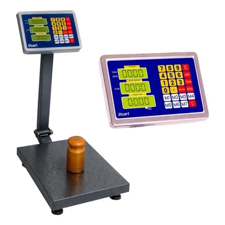 Foto de Balança de Plataforma Digital Stuart 200 kg com Coluna e Visor LED