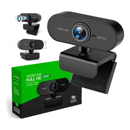 Foto de Webcam Camera Full Hd Zoom 1080p 360 Graus Videoconferencia Streamcam Web Cam Entrada Usb 2.0 Com Microfone- GoodVision