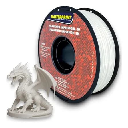 Foto de Filamento Impressora 3d Masterprint Petg 1.75mm 1kg Branco