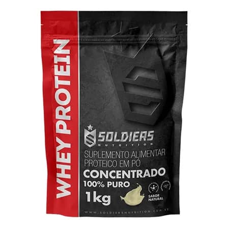 Foto de Whey Protein Concentrado 1Kg Sabor Natural 100% Puro Importado On / Optimum - Soldiers Nutrition