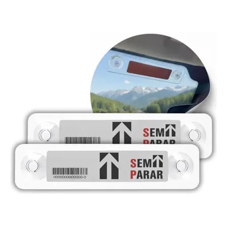 Foto de Kit 2 Un Suporte Placa Para-brisa Compatível Tag Veicular Transparente