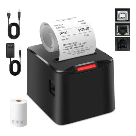 Foto de Impressora Térmica Não Fiscal 80mm Usb Rede Com Guilhotina Preto 127/220v
