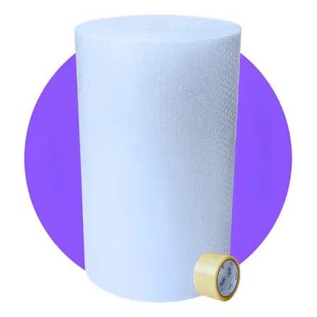 Foto de Plástico Bolha Reforçado 60cm X 50m Ideal P/ Mudança Frágil Transparente