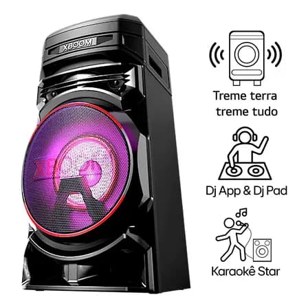 Foto de Torre de Som LG XBOOM RNC5 Bluetooth, Som Potente, Função DJ, Iluminação LED e Party Mode