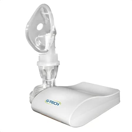 Foto de Inalador Nebulizador Compressor Gtech Infantil Adulto Bivolt Branco 127/220v