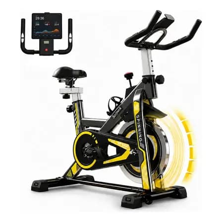 Foto de Bicicleta Spinning Romantic Crown Preto Roda Inércia 13kg