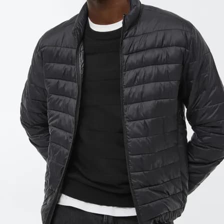 Foto de Jaqueta Masculina Puffer Matelassê + Saquinho Hering Preto G