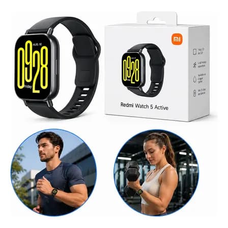 Foto de Relógio Smartwatch Redmiwatch 5 Active Prata Xiaomi Original Branco Preto Prateado