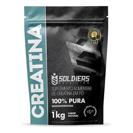 Foto de Creatina 1kg Suplemento Monohidratada em pó 100% Pura - Soldiers Nutrition