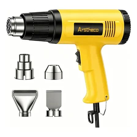 Foto de Soprador Térmico 2200w 220v Ar Quente Temperatura Até 550 °c Amarelo 220v