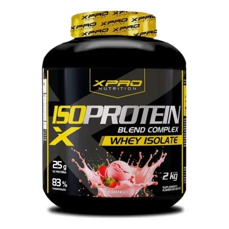Foto de Whey Protein Iso Blend Complex Morango 2kg Zero Açúcar - XPro Nutrition