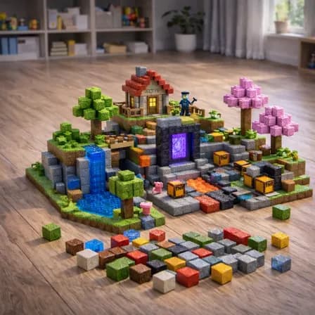 Foto de Kit 100 Blocos Magnéticos De Montar Construção Brinquedo 100