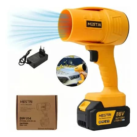 Foto de Soprador De Folhas Elétrico Turbo 1.050W Portátil Super Potente 5700 RPM Bateria Bivolt Sem Fio - Mestri