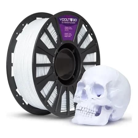 Foto de Filamento Pla Branco Velvet 1kg - Premium Voolt3d High Speed.