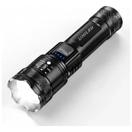Foto de Lanterna Militar Tatica LED Mais Forte do Mundo Potente Zoom Telescópico Alto Brilho Resistente Agua Sitio Fazenda UNILED