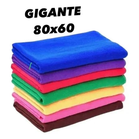 Foto de Panos Chão Microfibra Gigante Kit 6 Un 80x60cm Frete Grátis