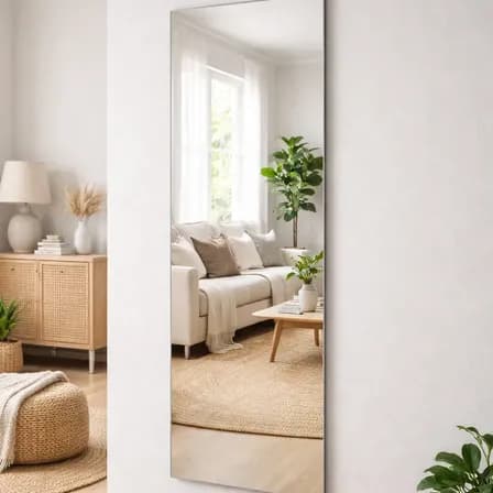 Foto de Espelho Rocco Corpo Inteiro Organico 90x40 Pinterest Grande Retangular - Suporte