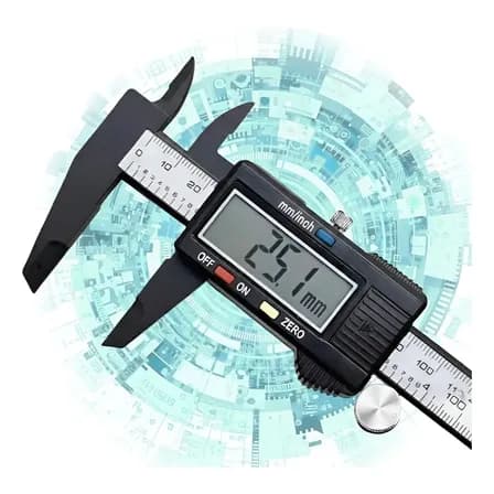 Foto de Paquímetro Digital De Alta Precisão Ferramenta De Medição Profissional 150mm (6 Polegadas) + 2 Baterias