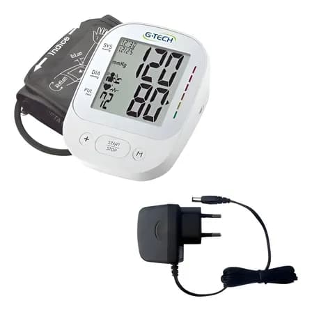 Foto de Aparelho Medidor Pressão Digital Braço La800 G-tech + Fonte Cor Branco