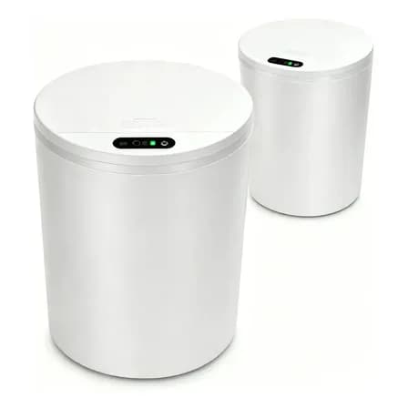 Foto de Lixeira Inteligente com Sensor 16L Cor Branco Durável e Moderna para Residencial e Comercial