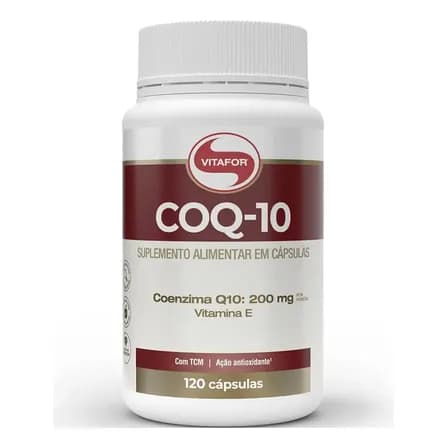 Foto de Coenzima Q10 200mg + Vitamina E Vitafor 120 Cápsulas Suplemento