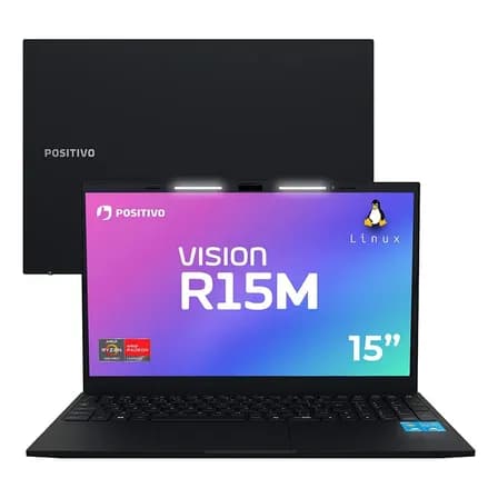 Foto de Notebook Positivo Vision R15M com Minitela, AMD Ryzen 3, 8GB de RAM e SSD de 256GB