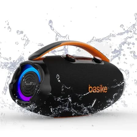 Foto de Caixa De Som Basike Ba-RAD207 80W Rádio FM Bluetooth 5.3 TWS RGB Bass Boost 9000mAh